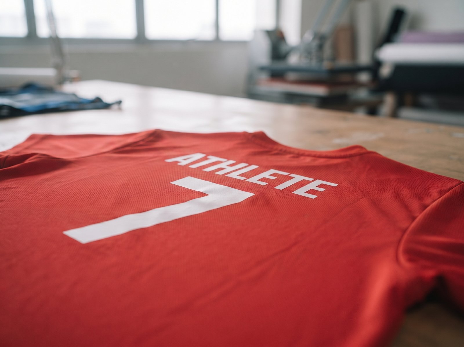 Close-up of a custom-printed team jersey with name and number for a Singapore sports club